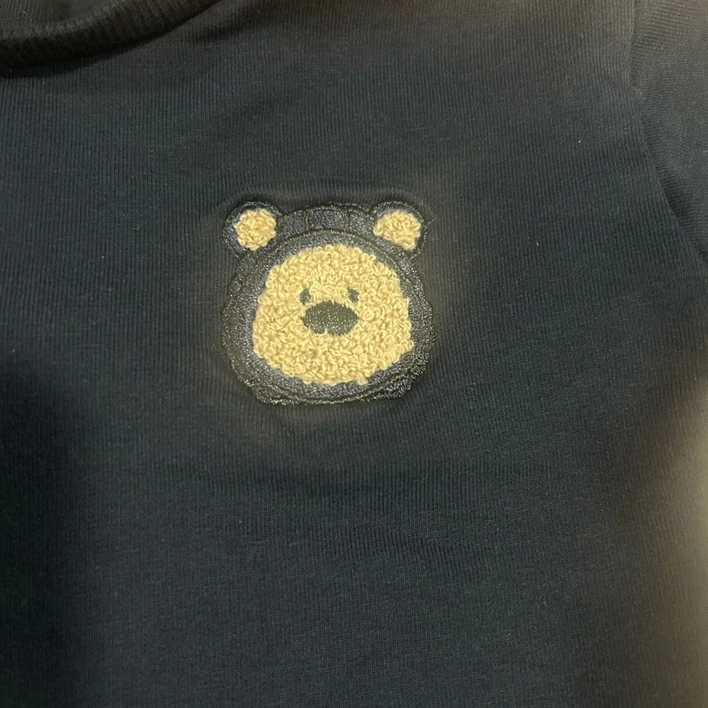 Moncler Kids Navy Sweatshirt with Bear Patch